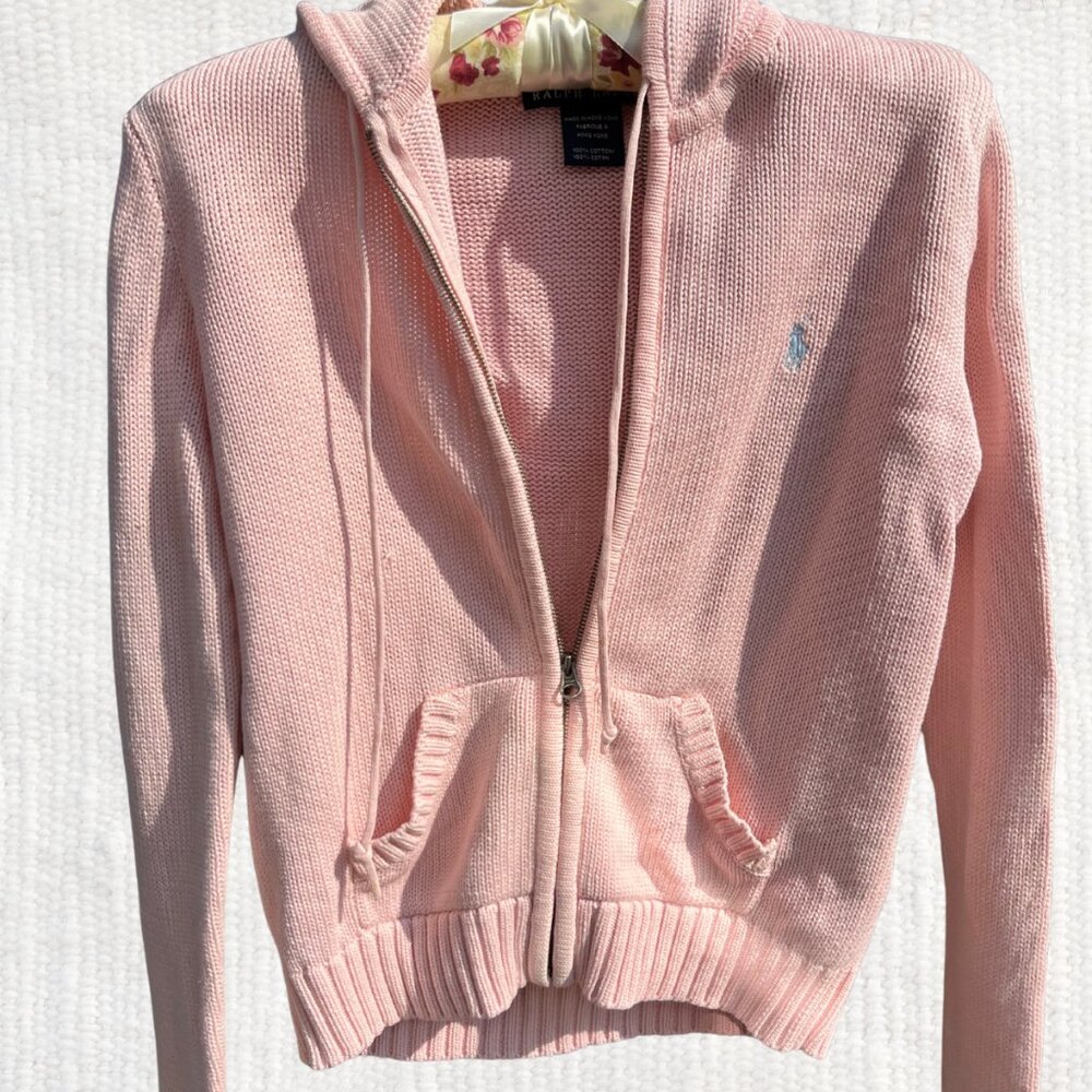 Ralph Lauren Zip-Up Sweater - Pink XS